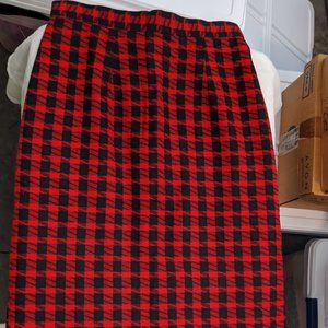 Vintage Dena Lauren Red & Black Plaid Skirt